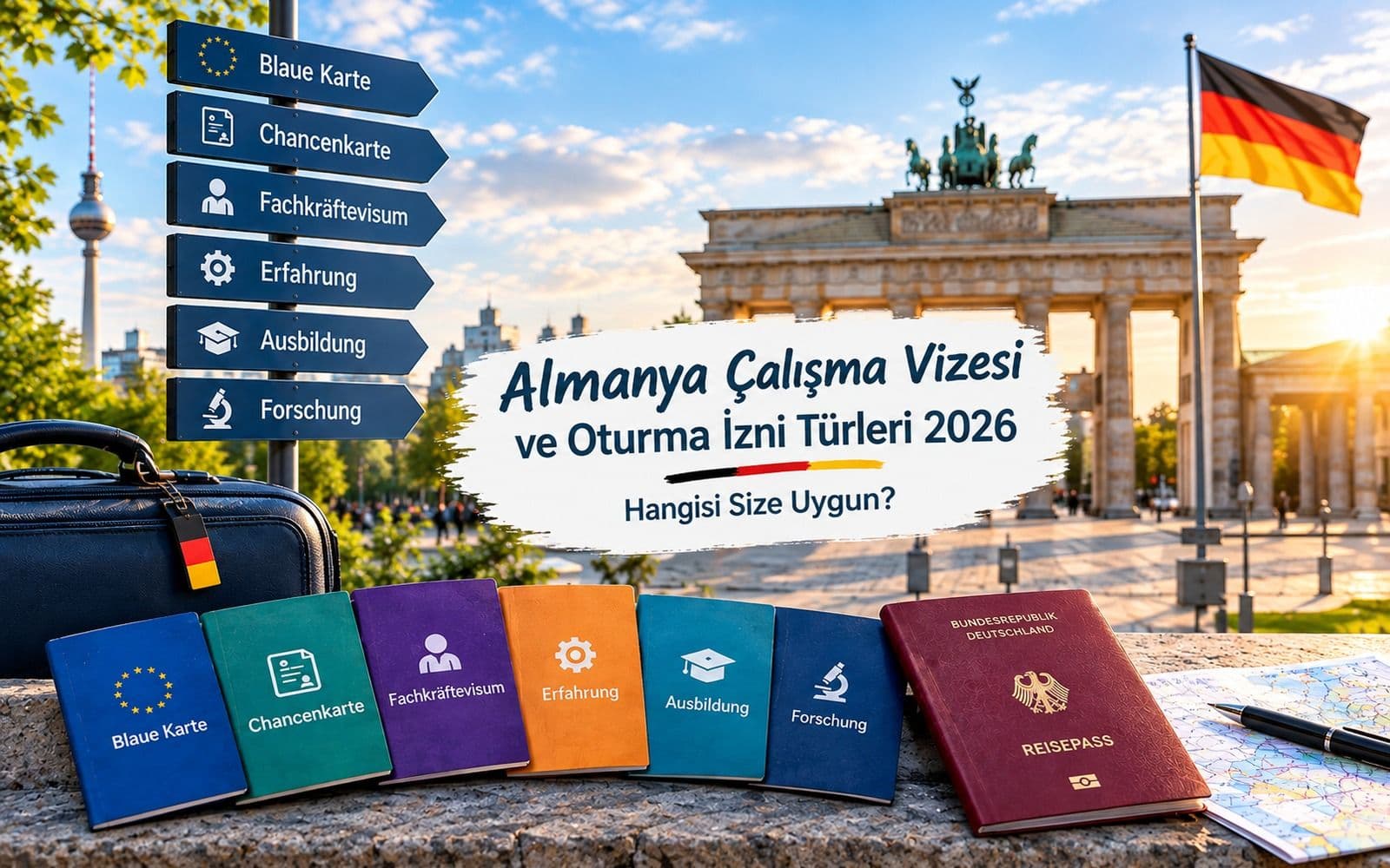 Almanya Çalışma Vizesi ve Oturma İzni Türleri 2026: Hangisi Size Uygun?